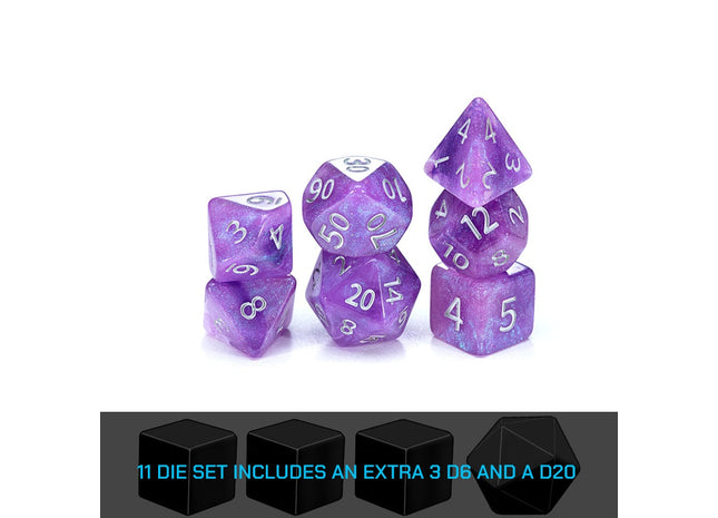 Gamers Guild AZ Gate Keeper Games GKGAE557-11d - Gate Keeper Games 11 Die Set: Amethyst Aether Dice Gate Keeper Games