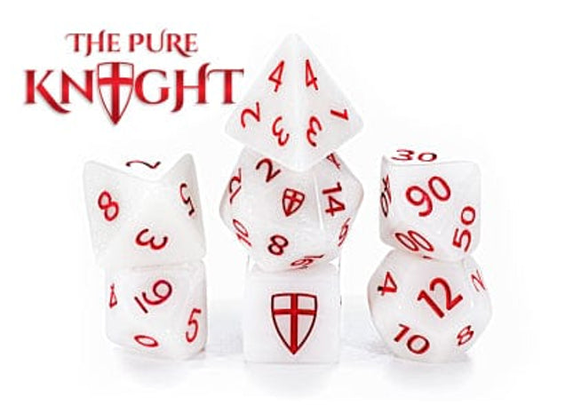 Gamers Guild AZ Gate Keeper Games GKGAS777-11d - Gate Keeper Games 11 Die Set: The Pure Knight Alea Simple Dice Gate Keeper Games