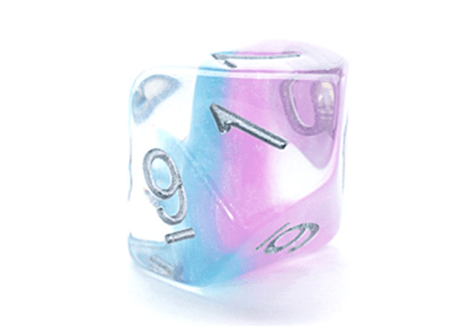 Gamers Guild AZ Gate Keeper Games GKGE0130-10d10 - Gate Keeper Games Set of 10 D10: Cotton Candy Eclipse Dice Gate Keeper Games