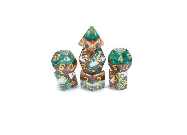 Gamers Guild AZ Gate Keeper Games GKGE0260-7d - Gate Keeper Games 7 Die Set: Treant Dice Eclipse Dice Gate Keeper Games