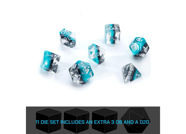 Gamers Guild AZ Gate Keeper Games GKGE0380-11d - Gate Keeper Games 11 Die Set: Deepest Dream Eclipse Dice Gate Keeper Games