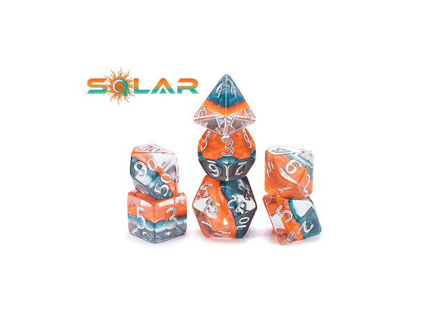 Gamers Guild AZ Gate Keeper Games GKGE0430-7d - Gate Keeper Games 7 Die Set: Solar Eclipse Eclipse Dice - Black Friday Gate Keeper Games