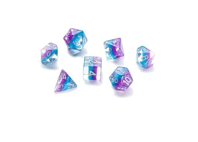 Gamers Guild AZ Gate Keeper Games GKGE0530-7d - Gate Keeper Games 7 Die Set: Cyanethyst Eclipse Dice Gate Keeper Games