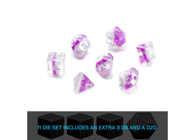 Gamers Guild AZ Gate Keeper Games GKGE0750-11d - Gate Keeper Games 11 Die Set: Amethyst Eclipse Dice Gate Keeper Games