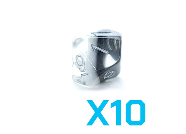 Gamers Guild AZ Gate Keeper Games GKGE0870-10d10 - Gate Keeper Games Set of 10 D10: Luna Eclipse Dice Gate Keeper Games