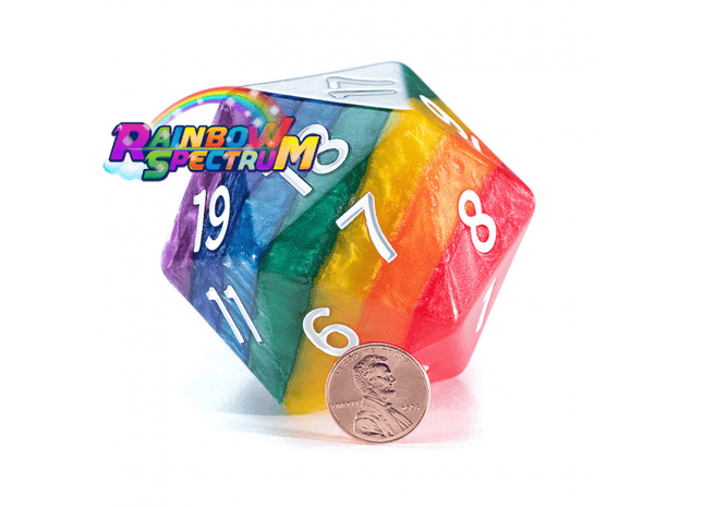 Gamers Guild AZ Gate Keeper Games GKGEPIC7771 - Gate Keeper Games : “Rainbow Spectrum" Dice 58mm Epic Dice Gate Keeper Games