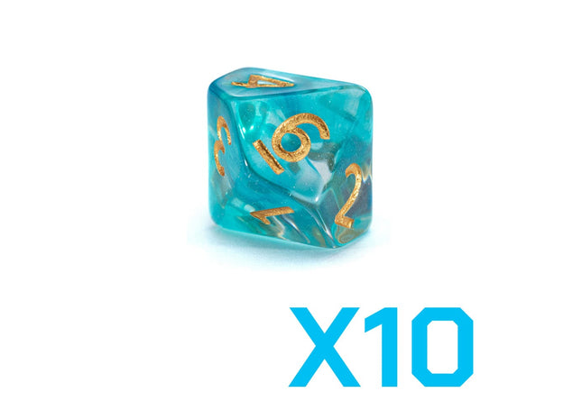 Gamers Guild AZ Gate Keeper Games GKGES23-10d10 - Gate Keeper Games Set of 10 D10: Goblin Dice Hoard Essence Dice Gate Keeper Games