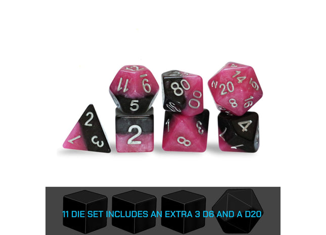 Gamers Guild AZ Gate Keeper Games GKGH18-11d - Gate Keeper Games 11 Die Set: Glamour Halfsies Dice Gate Keeper Games
