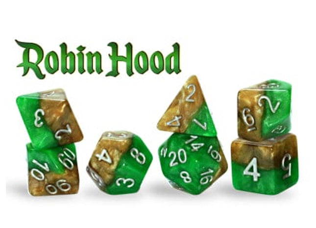Gamers Guild AZ Gate Keeper Games GKGH20-11d - Gate Keeper Games 11 Die Set: Robin Hood Halfsies Dice Gate Keeper Games