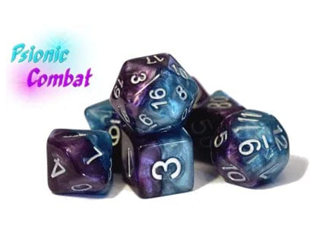 Gamers Guild AZ Gate Keeper Games GKGH235-11d - Gate Keeper Games 11 Die Set: Psionic Combat Halfsies Dice - Black Friday Gate Keeper Games
