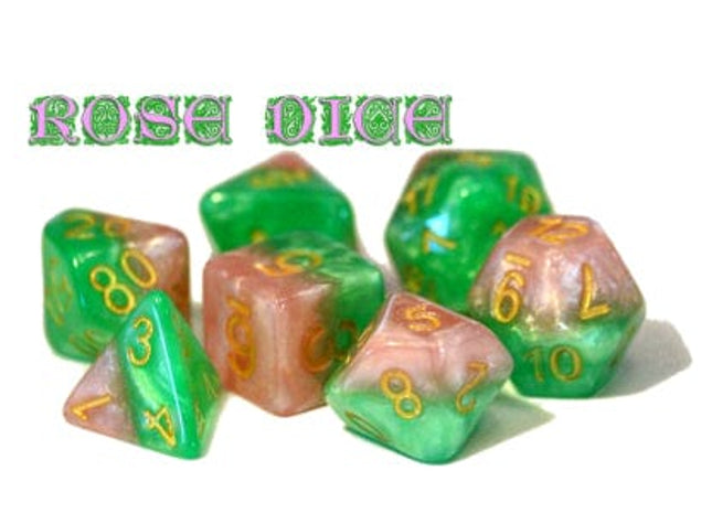Gamers Guild AZ Gate Keeper Games GKGH512-11d - Gate Keeper Games 11 Die Set: Rose Halfsies Dice Gate Keeper Games