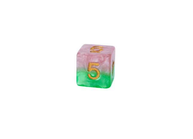 Gamers Guild AZ Gate Keeper Games GKGH512-12d6 - Gate Keeper Games Set of 12 D6: Rose Halfsies Dice Gate Keeper Games