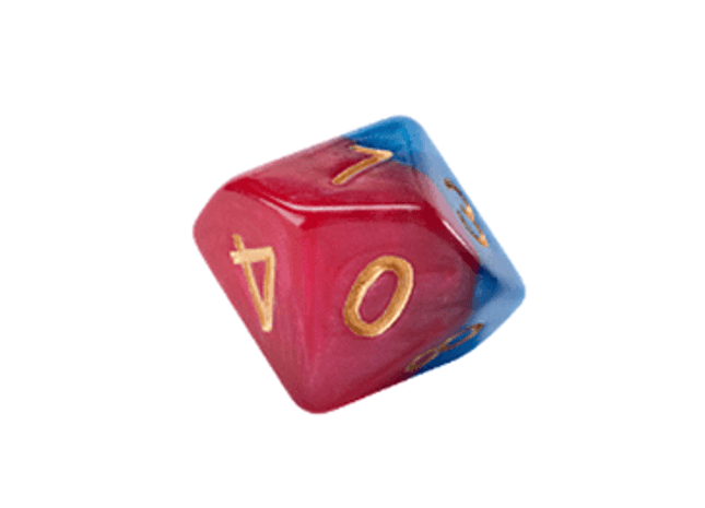 Gamers Guild AZ Gate Keeper Games GKGH513-10d10 - Gate Keeper Games Set of 10 D10: Superdice Halfsies Dice Gate Keeper Games