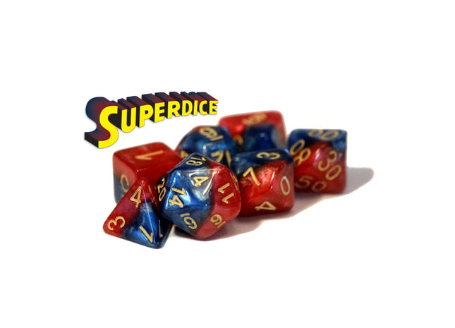 Gamers Guild AZ Gate Keeper Games GKGH513-7d - Gate Keeper Games 7 Die Set: Superdice Halfsies Dice Gate Keeper Games