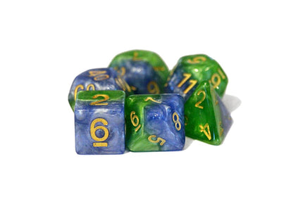 Gamers Guild AZ Gate Keeper Games GKGH523-7d - Gate Keeper Games 7 Die Set: Mother Earth Halfsies Dice Gate Keeper Games