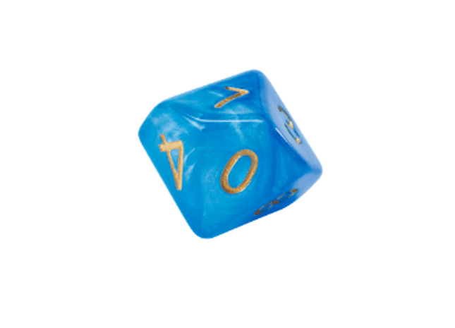 Gamers Guild AZ Gate Keeper Games GKGH533-10d10 - Gate Keeper Games Set of 10 D10: Sky Current Halfsies Dice Gate Keeper Games