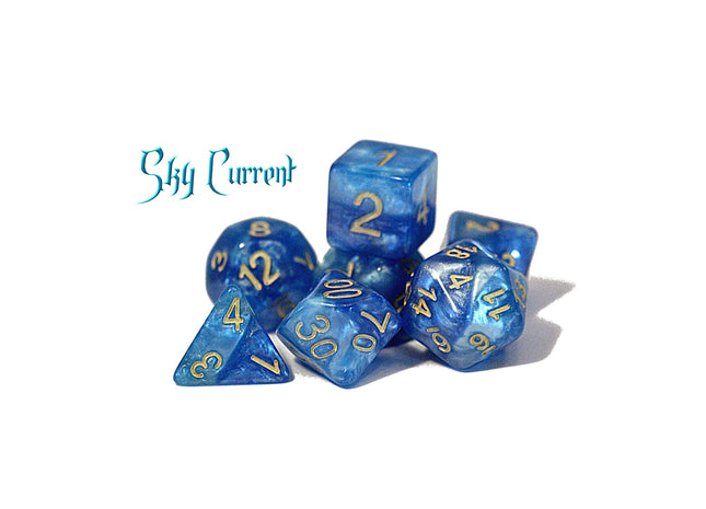 Gamers Guild AZ Gate Keeper Games GKGH533-7d - Gate Keeper Games 7 Die Set: Sky Current Halfsies Dice Gate Keeper Games