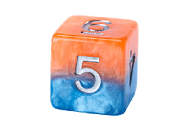 Gamers Guild AZ Gate Keeper Games GKGH534-12d6 - Gate Keeper Games Set of 12 D6: Fire & Dice Halfsies Dice Gate Keeper Games