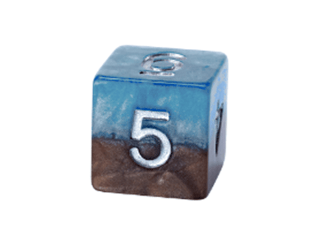 Gamers Guild AZ Gate Keeper Games GKGH536-12d6 - Gate Keeper Games Set of 12 D6: Earth Elemental Halfsies Dice Gate Keeper Games