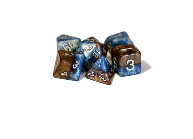 Gamers Guild AZ Gate Keeper Games GKGH536-7d - Gate Keeper Games 7 Die Set: Earth Elemental Halfsies Dice Gate Keeper Games