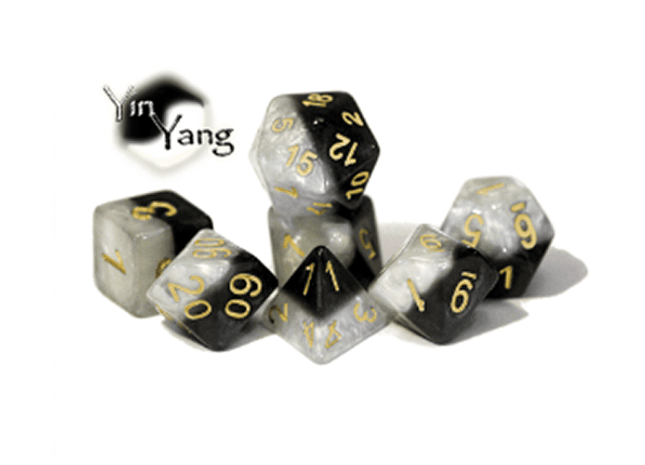 Gamers Guild AZ Gate Keeper Games GKGH578-11d - Gate Keeper Games 11 Die Set: Yin Yang Halfsies Dice Gate Keeper Games