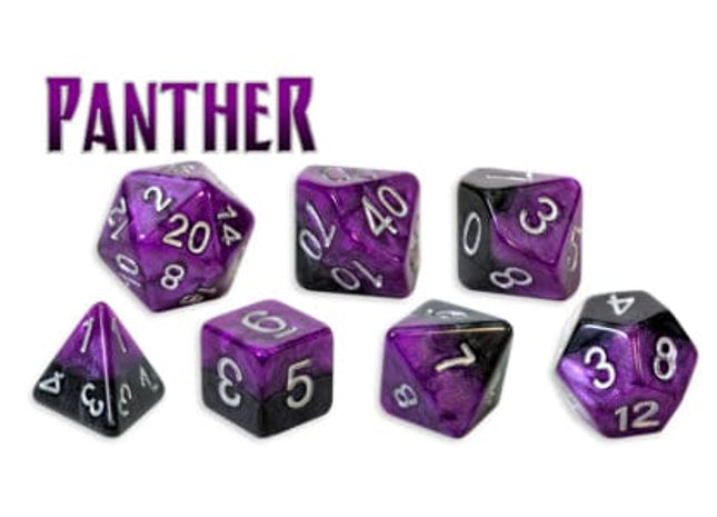 Gamers Guild AZ Gate Keeper Games GKGH58-11d - Gate Keeper Games 11 Die Set: Panther Halfsies Dice Gate Keeper Games