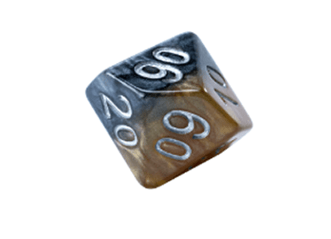 Gamers Guild AZ Gate Keeper Games GKGH590-10d10 - Gate Keeper Games Set of 10 D10: DaVinci Halfsies Dice Gate Keeper Games