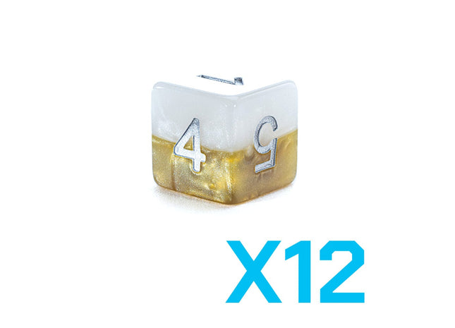 Gamers Guild AZ Gate Keeper Games GKGH70-12d6 - Gate Keeper Games Set of 12 D6: Halo Dice Halfsies Dice Gate Keeper Games