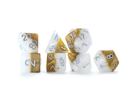 Gamers Guild AZ Gate Keeper Games GKGH70-7d - Gate Keeper Games 7 Die Set: Halo Dice Halfsies Dice - Black Friday Gate Keeper Games