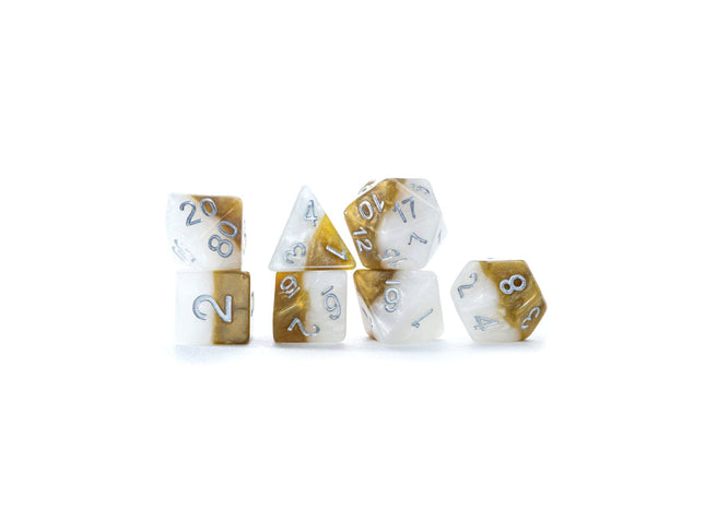 Gamers Guild AZ Gate Keeper Games GKGH70-7d - Gate Keeper Games 7 Die Set: Halo Dice Halfsies Dice - Black Friday Gate Keeper Games