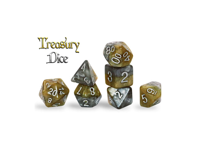 Gamers Guild AZ Gate Keeper Games GKGH90-7d - Gate Keeper Games 7 Die Set: Treasury Dice Halfsies Dice Gate Keeper Games