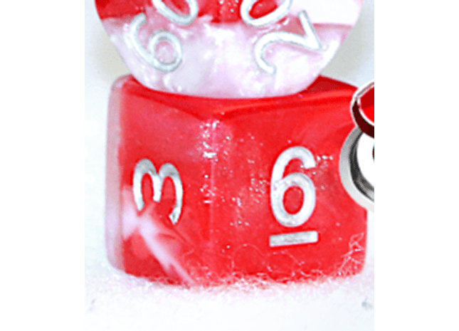 Gamers Guild AZ Gate Keeper Games GKGHG10-12d6 - Gate Keeper Games Set of 12 D6: Glitter Red Halfsies Dice Gate Keeper Games