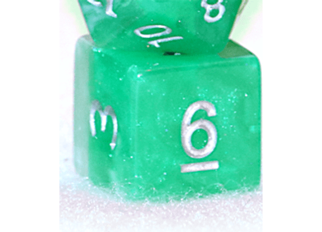 Gamers Guild AZ Gate Keeper Games GKGHG20-12d6 - Gate Keeper Games Set of 12 D6: Glitter Green Halfsies Dice Gate Keeper Games