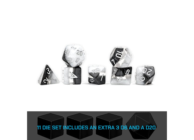 Gamers Guild AZ Gate Keeper Games GKGHG98-11d - Gate Keeper Games 11 Die Set: Bling Yang Halfsies Dice Gate Keeper Games