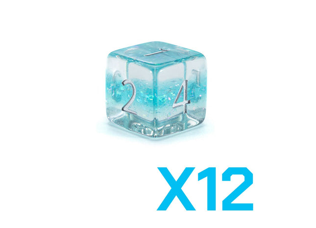 Gamers Guild AZ Gate Keeper Games GKGHL020-12d6 - Gate Keeper Games Set of 12 D6: Mermaid Holographic Dice Gate Keeper Games