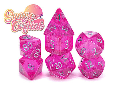 Gamers Guild AZ Gate Keeper Games GKGHL1-7d - Gate Keeper Games 7 Die Set: Sunrise Cordial Holographic Dice Gate Keeper Games