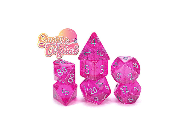 Gamers Guild AZ Gate Keeper Games GKGHL1-7d - Gate Keeper Games 7 Die Set: Sunrise Cordial Holographic Dice Gate Keeper Games