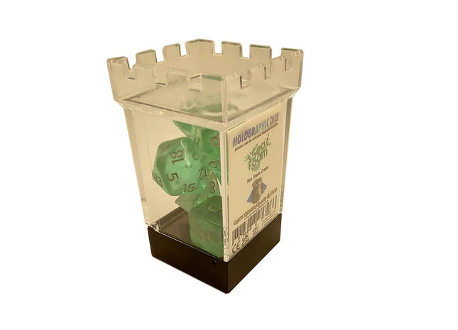 Gamers Guild AZ Gate Keeper Games GKGHL2-7d - Gate Keeper Games 7 Die Set: Sea Foam Holographic Dice Gate Keeper Games