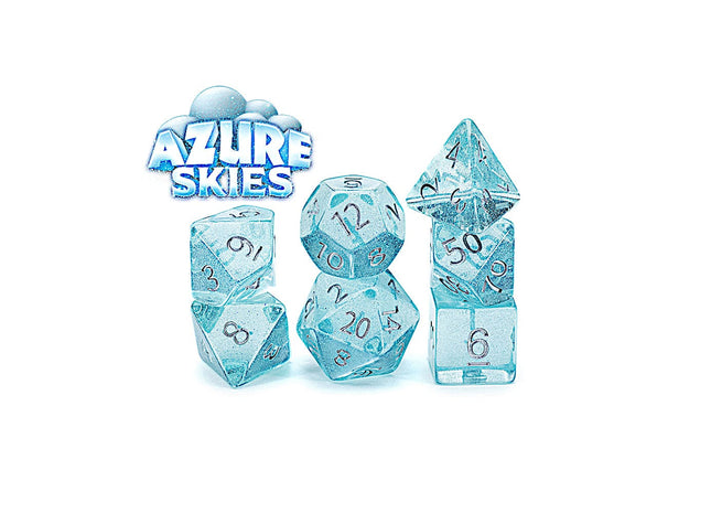 Gamers Guild AZ Gate Keeper Games GKGHL3-7d - Gate Keeper Games 7 Die Set: Azure Skies Holographic Dice Gate Keeper Games