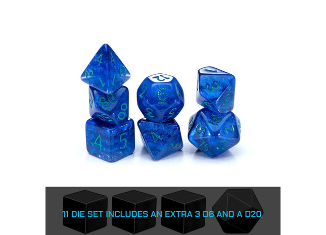 Gamers Guild AZ Gate Keeper Games GKGHL3333-11d - Gate Keeper Games 11 Die Set: Astral Dragons Holographic Dice Gate Keeper Games