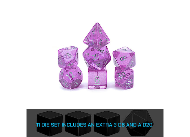 Gamers Guild AZ Gate Keeper Games GKGHL5-11d - Gate Keeper Games 11 Die Set: Lilac Blossom Holographic Dice Gate Keeper Games