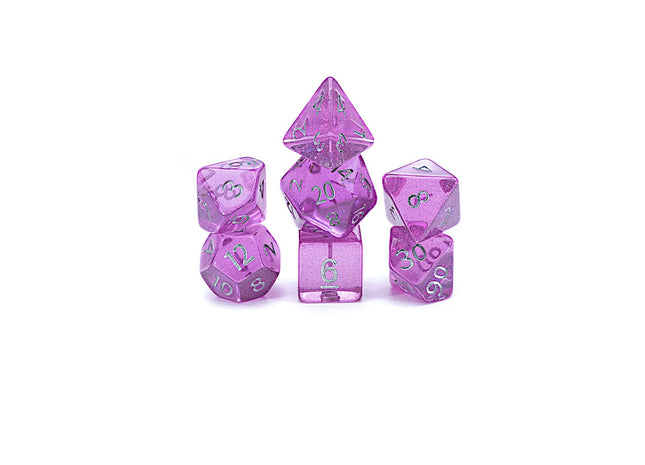 Gamers Guild AZ Gate Keeper Games GKGHL5-7d - Gate Keeper Games 7 Die Set: Lilac Blossom Holographic Dice Gate Keeper Games