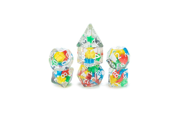 Gamers Guild AZ Gate Keeper Games GKGID1234-7d - Gate Keeper Games 7 Die Set: Meeple Dice Inclusion Dice Gate Keeper Games