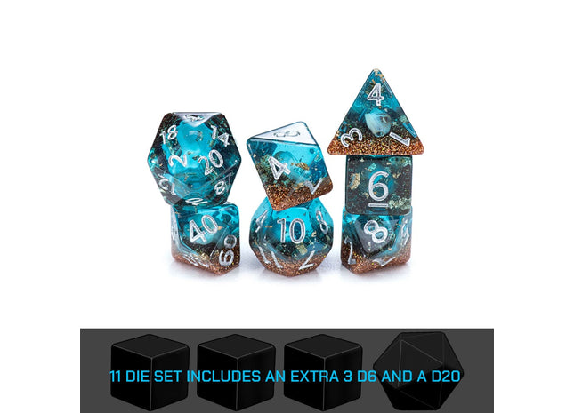 Gamers Guild AZ Gate Keeper Games GKGID303-11d - Gate Keeper Games 11 Die Set: Biome Deep Sea Inclusion Dice Gate Keeper Games