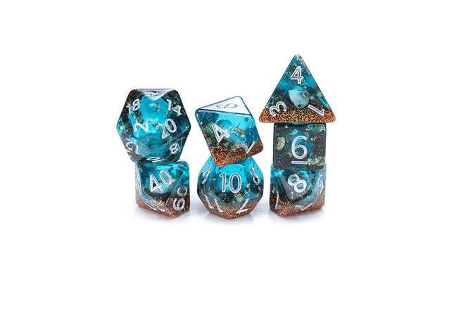 Gamers Guild AZ Gate Keeper Games GKGID303-7d - Gate Keeper Games 7 Die Set: Biome Deep Sea Inclusion Dice Gate Keeper Games