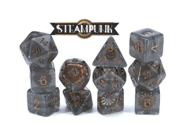 Gamers Guild AZ Gate Keeper Games GKGID690-11d - Gate Keeper Games 11 Die Set: Steampunk Inclusion Dice Gate Keeper Games