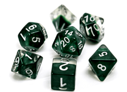 Gamers Guild AZ Gate Keeper Games GKGN020-11d - Gate Keeper Games 11 Die Set: Hunter Green Neutron Dice - Black Friday Gate Keeper Games