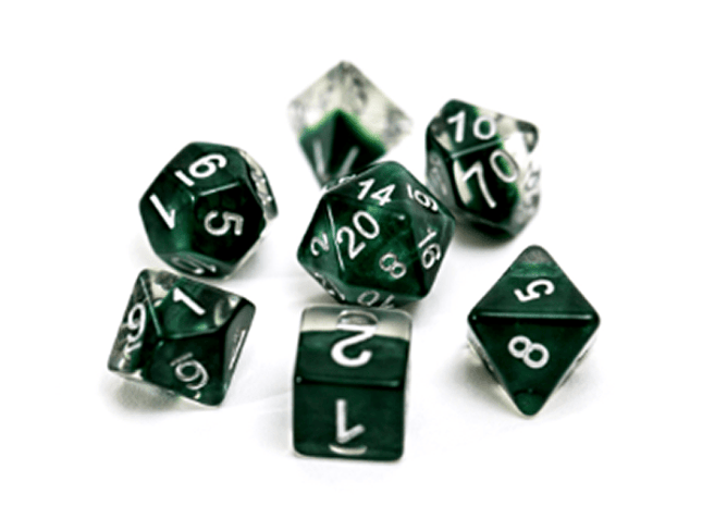 Gamers Guild AZ Gate Keeper Games GKGN020-11d - Gate Keeper Games 11 Die Set: Hunter Green Neutron Dice Gate Keeper Games