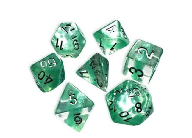 Gamers Guild AZ Gate Keeper Games GKGN0202-11d - Gate Keeper Games 11 Die Set: Mint Green Neutron Dice Gate Keeper Games