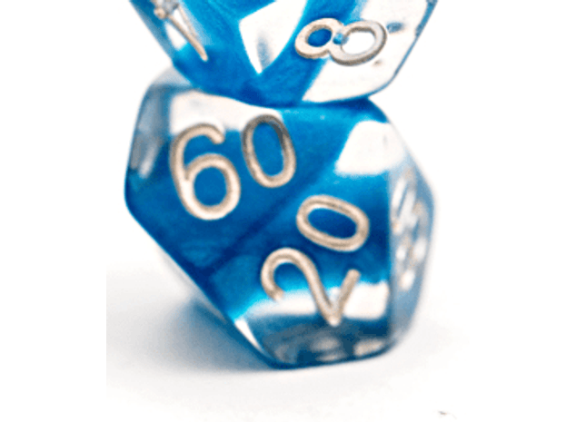 Gamers Guild AZ Gate Keeper Games GKGN030-10d10 - Gate Keeper Games Set of 10 D10: Power Teal Dark Blue Neutron Dice Gate Keeper Games